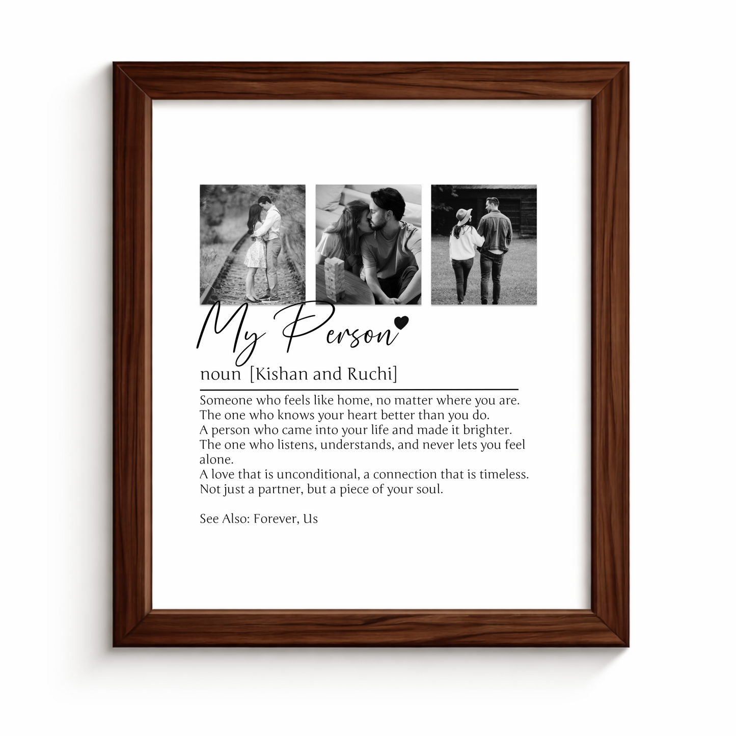 Personalized Photo Frame Gift | Custom Photo Print with Frame | Birthday, Anniversary Gift for Loved Ones
