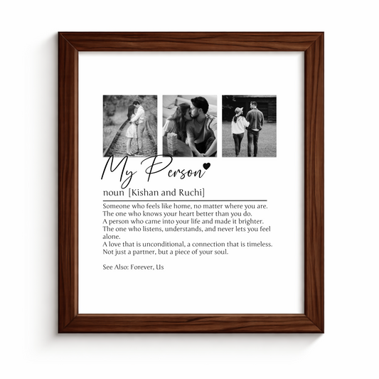 Personalized Photo Frame Gift | Custom Photo Print with Frame | Birthday, Anniversary Gift for Loved Ones