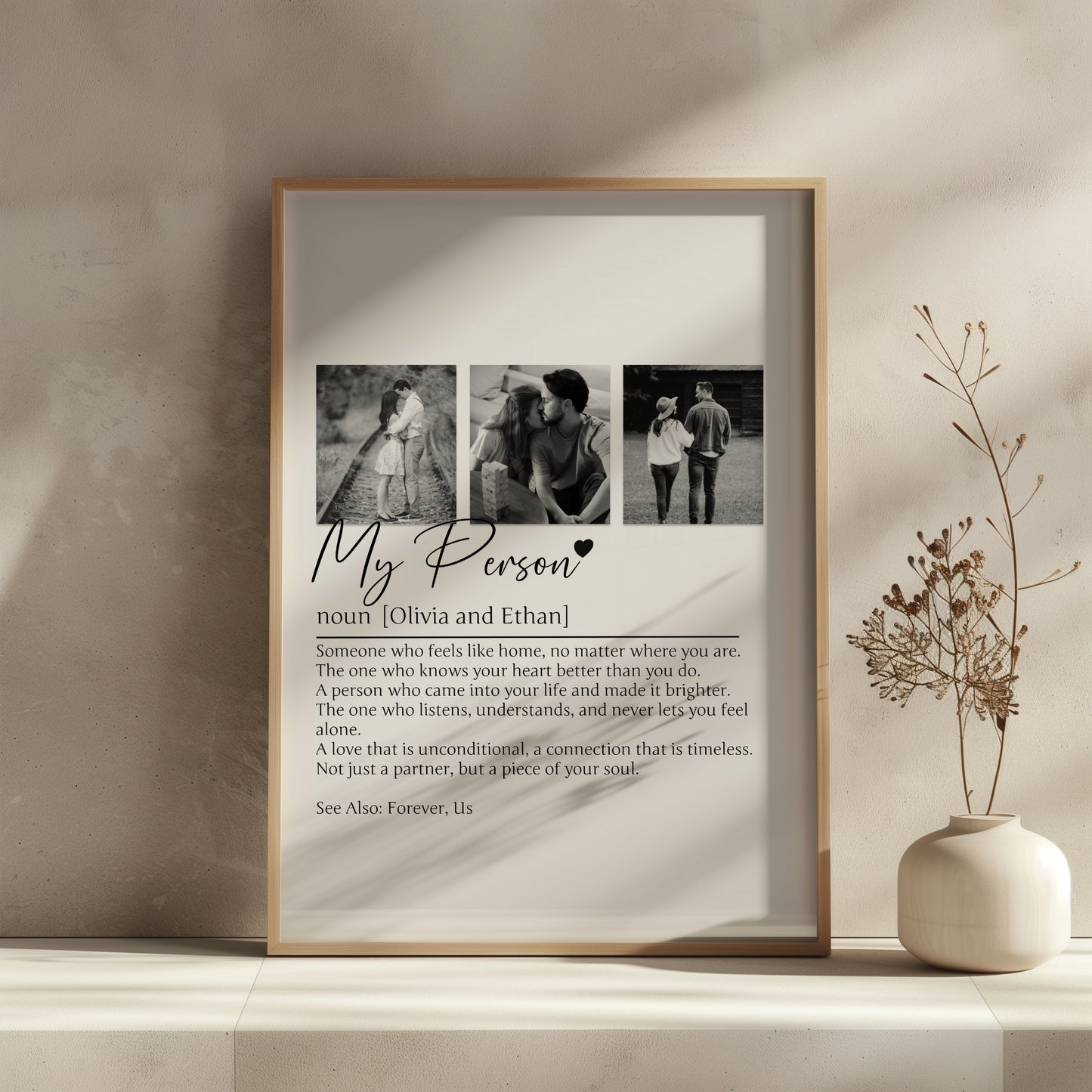 Personalized Photo Frame Gift | Custom Photo Print with Frame | Birthday, Anniversary Gift for Loved Ones