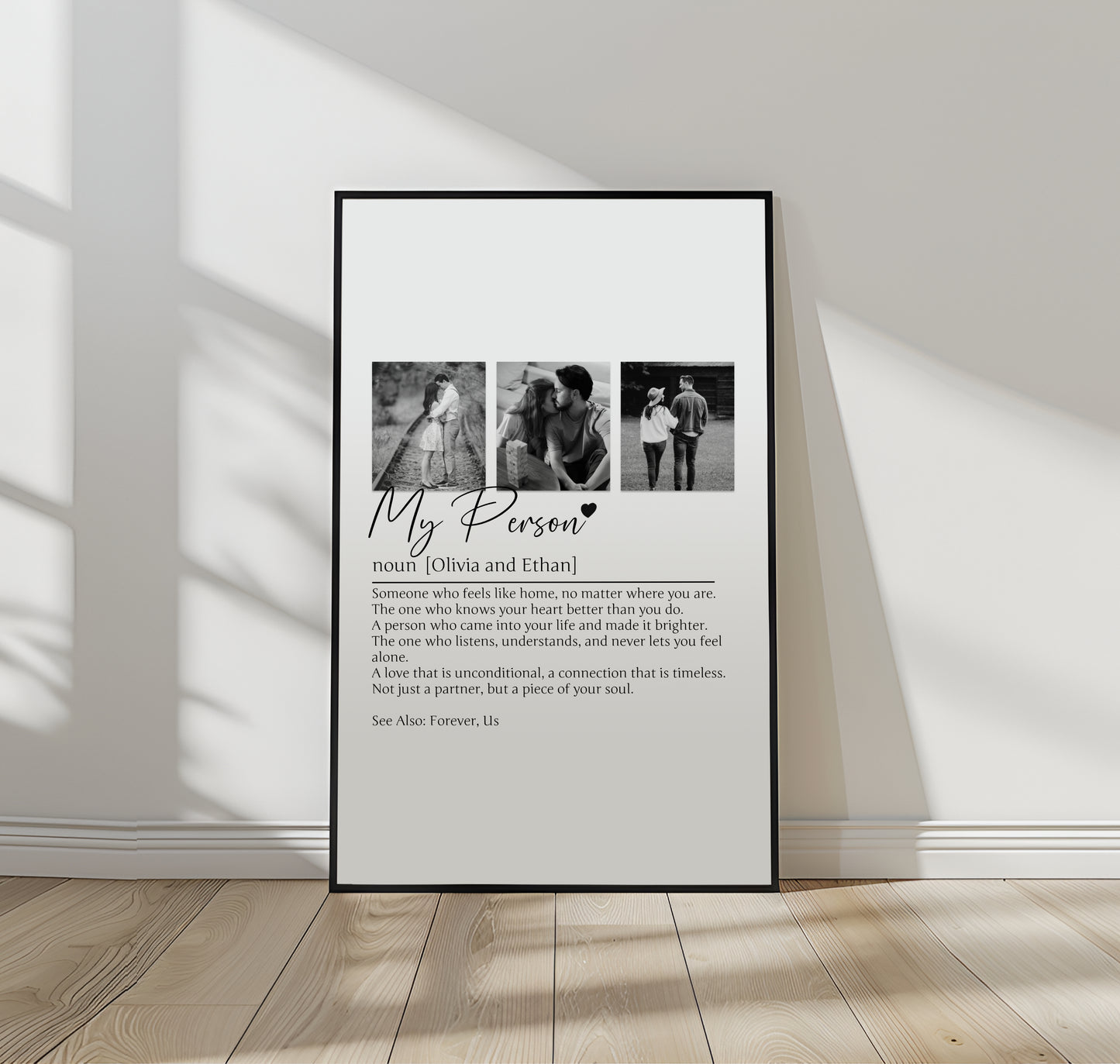 Personalized Photo Frame Gift | Custom Photo Print with Frame | Birthday, Anniversary Gift for Loved Ones