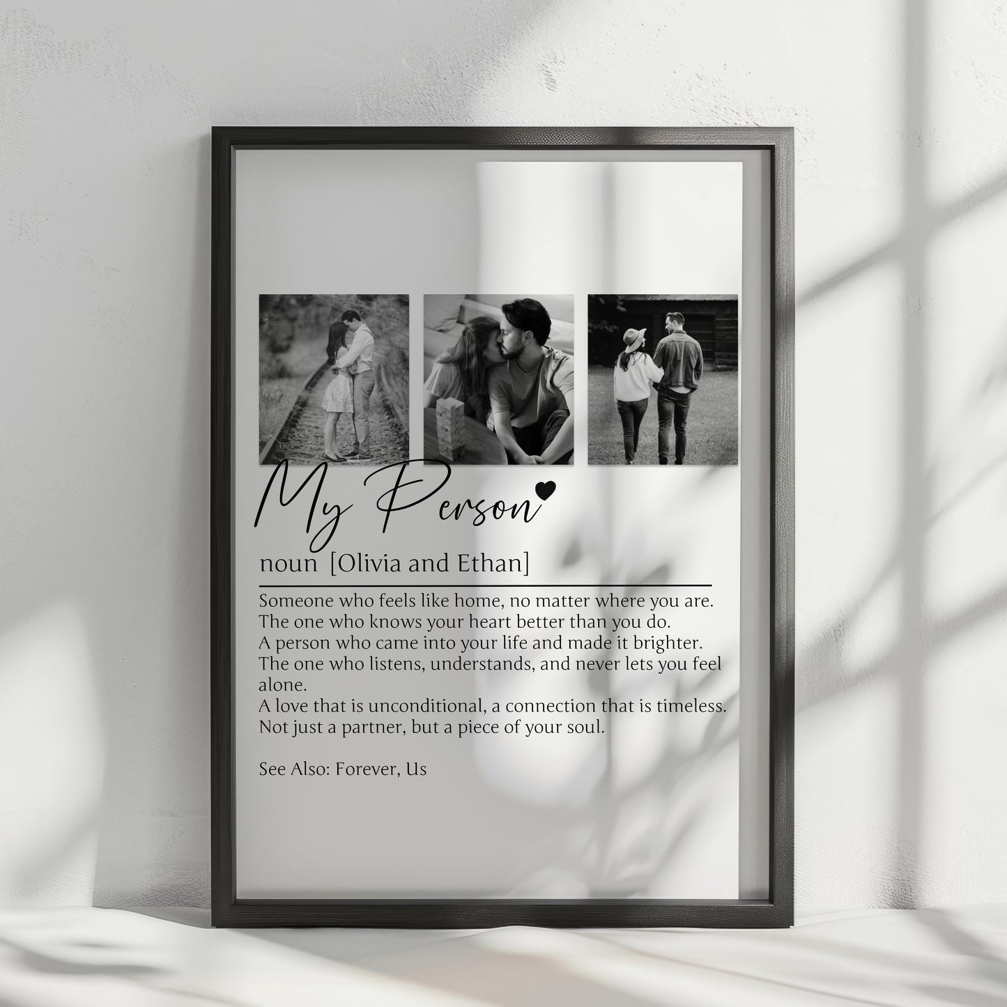 Personalized Photo Frame Gift | Custom Photo Print with Frame | Birthday, Anniversary Gift for Loved Ones